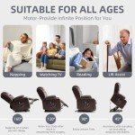 RESTREAL Power Lift Recliner Chair with Massage