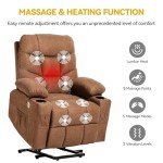 Power Lift Recliner Chair with Massage & Heat