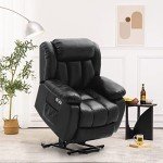 KIMOHOME Dual Motor Leather Lift Chair Recliner