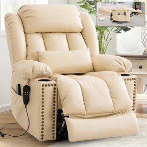 Dual Motor Recliner Lift Chair with Massage & Heat
