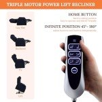 Tall Triple Motor Power Lift Recliner Chair