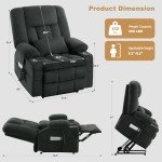 Large Electric Lift Recliner Chair with Massage