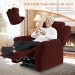 Large Triple Motor Lift Recliner Chair for Seniors