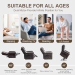 Dual Motor Lay Flat Lift Chair with Massage