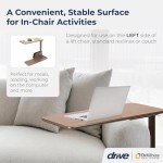 Drive Medical Walnut Left Side Lift Chair Table