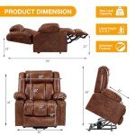 Triple Motor Lift Recliner Chair with Massage