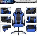 Homall Blue Ergonomic Swivel Gaming Chair