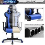 Homall Blue Ergonomic Swivel Gaming Chair