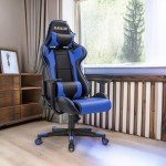 Homall Blue Ergonomic Swivel Gaming Chair