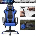 Homall Blue Ergonomic Swivel Gaming Chair