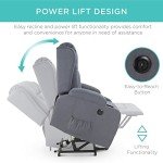 Modern Electric Power Lift Recliner Chair - Blue