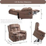 JUUXO Power Lift Recliner with Heat & Massage
