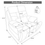 JIKFRIMA Lay Flat Lift Recliner with Massage & Heat