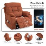 JIKFRIMA Lay Flat Lift Recliner with Massage & Heat