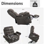 Extra Wide Power Lift Chair with Massage & Heat