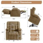 Triple Motor Power Lift Recliner Chair for Elderly