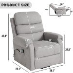 LOUVIXA Power Lift Recliner Chair with Massage