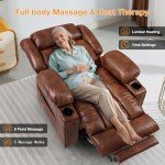 Large Triple Motor Lift Recliner Chair with Massage