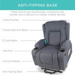 Modern Electric Power Lift Recliner Chair - Blue