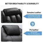 KIMOHOME Dual Motor Leather Lift Chair Recliner