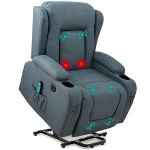 Electric Power Lift Massage Recliner Chair - Blue
