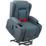 Electric Power Lift Massage Recliner Chair - Blue