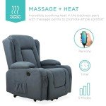 Electric Power Lift Massage Recliner Chair - Blue