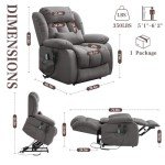 Dual Motor Lay Flat Lift Recliner Chair