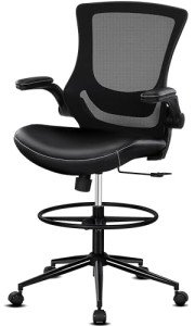 Tall Office Chair with Foot Ring and Recline
