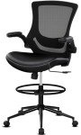 Tall Office Chair with Foot Ring and Recline