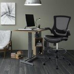 Tall Office Chair with Foot Ring and Recline