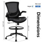 Tall Office Chair with Foot Ring and Recline
