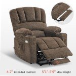 MCombo Power Lift Recliner Sofa with Massage & Heat