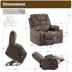 Power Lift Recliner Chair with Massage & Heat