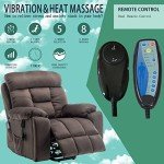 Big and Tall Lift Recliner with Massage & Heat