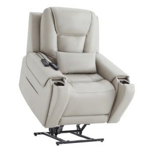 Light Grey Electric Power Lift Recliner Chair
