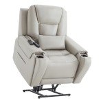 Light Grey Electric Power Lift Recliner Chair