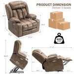 Oversized Electric Power Lift Recliner Chair