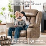 Oversized Electric Power Lift Recliner Chair
