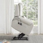 Light Grey Electric Power Lift Recliner Chair
