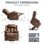 RESTREAL Electric Power Lift Recliner Chair with Massage
