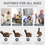 RESTREAL Electric Power Lift Recliner Chair with Massage