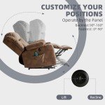 RESTREAL Electric Power Lift Recliner Chair with Massage