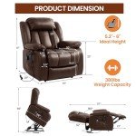 COHOME Dual-Motor Massage Lift Recliner Chair