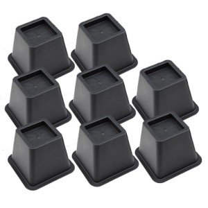 4-Inch Heavy Duty Bed Risers - Set of 8