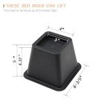 4-Inch Heavy Duty Bed Risers - Set of 8
