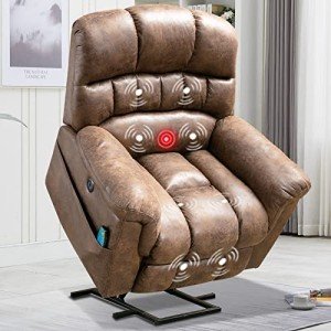 CANMOV Large Power Lift Recliner with Massage and Heat