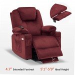 MCombo Medium Lift Recliner with Massage & Heat