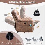 CANMOV Large Power Lift Recliner with Massage and Heat