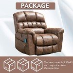 CANMOV Large Power Lift Recliner with Massage and Heat